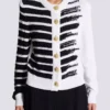 Buttoned marinière cardigan Buttoned marinière cardigan