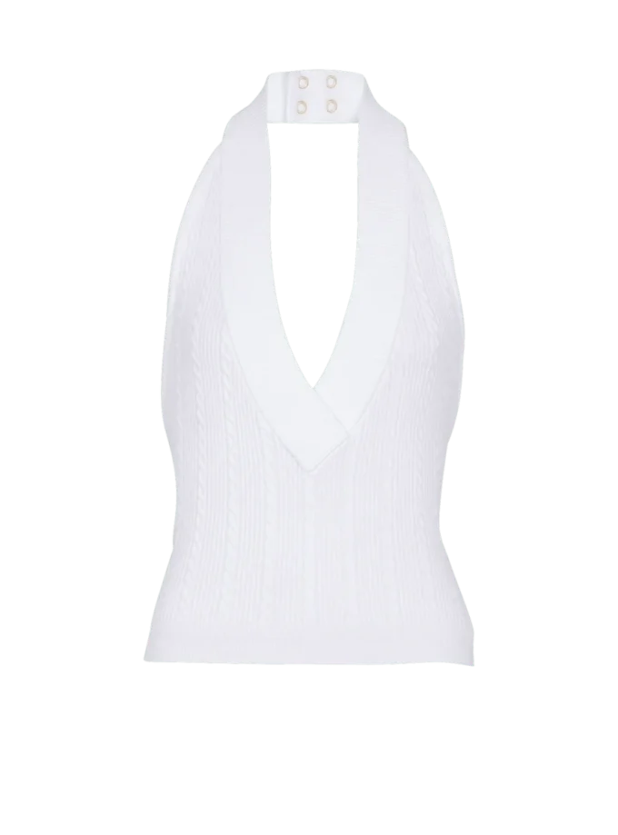 Cable-knit halterneck top Cable-knit halterneck top