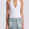 Cable-knit halterneck top Cable-knit halterneck top