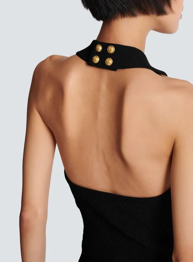 Cable-knit halterneck top Cable-knit halterneck top