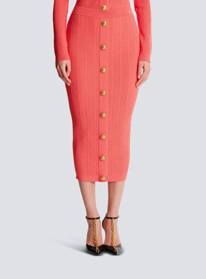 Cable-knit midi skirt Cable-knit midi skirt