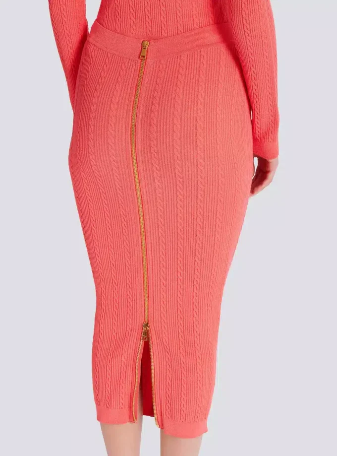Cable-knit midi skirt Cable-knit midi skirt