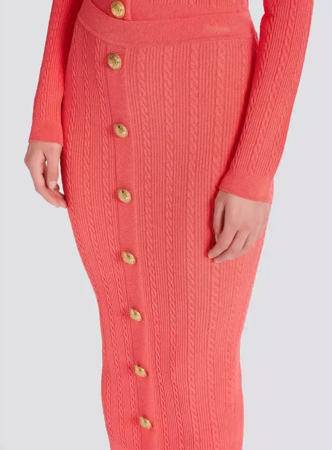 Cable-knit midi skirt Cable-knit midi skirt
