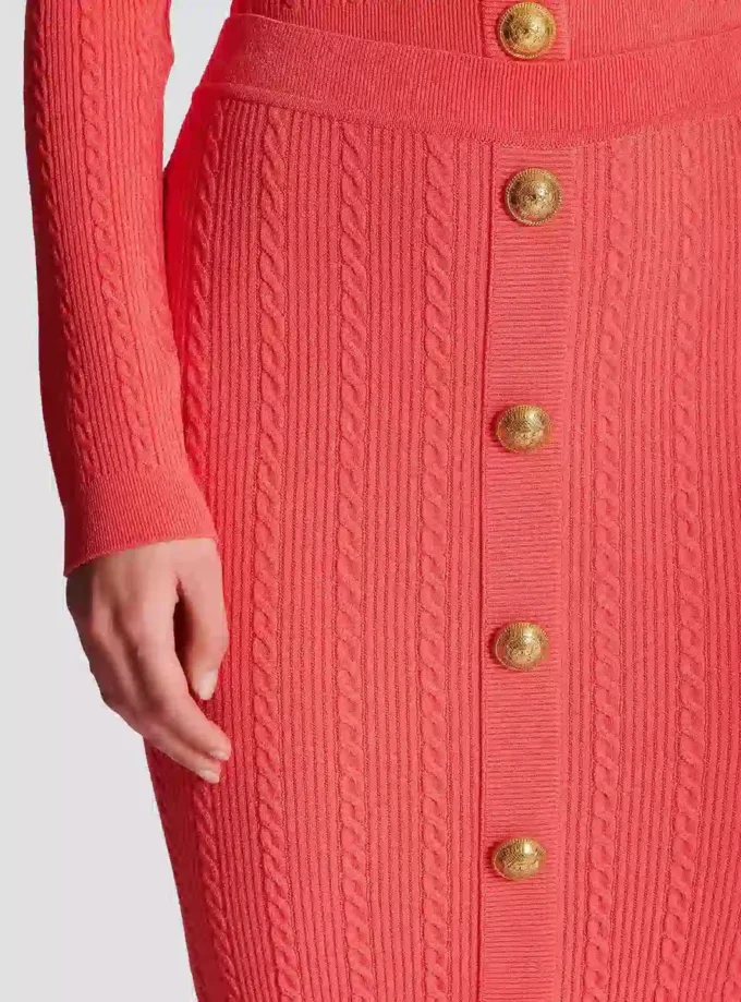 Cable-knit midi skirt Cable-knit midi skirt