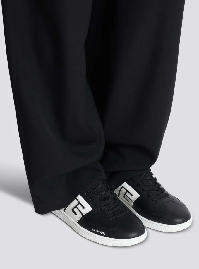 Calfskin Balmain Swan trainers