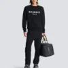 Cargo joggers with Balmain Paris print