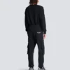 Cargo joggers with Balmain Paris print