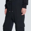 Cargo joggers with Balmain Paris print