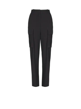 Cargo pants in grain de poudre wool