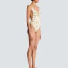 Chaînes pattern printed one-piece swimsuit Chaînes pattern printed one-piece swimsuit