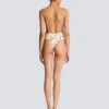 Chaînes pattern printed one-piece swimsuit Chaînes pattern printed one-piece swimsuit