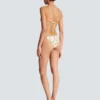 Chaînes pattern printed two-piece swimsuit Chaînes pattern printed two-piece swimsuit