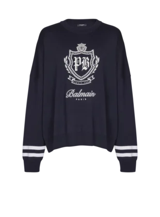 College Emblem knit jumper