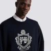 College Emblem knit jumper