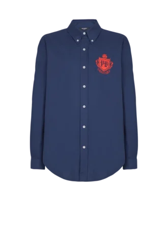College Emblem shirt in Oxford cotton