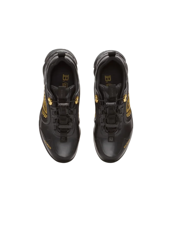 Cosmic Dust glazed leather trainers