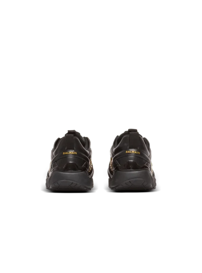 Cosmic Dust glazed leather trainers