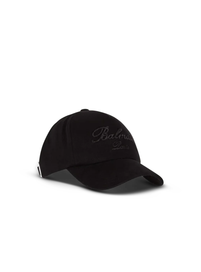 Cotton baseball cap with Balmain Signature embroidery