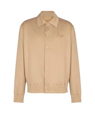 Cotton canvas bomber jacket