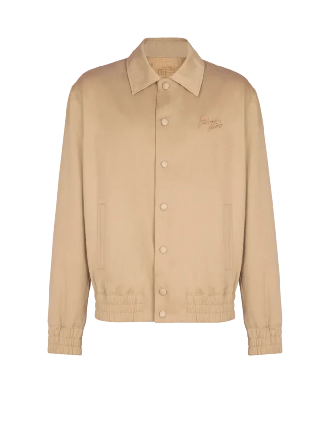 Cotton canvas bomber jacket