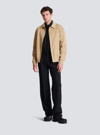 Cotton canvas bomber jacket