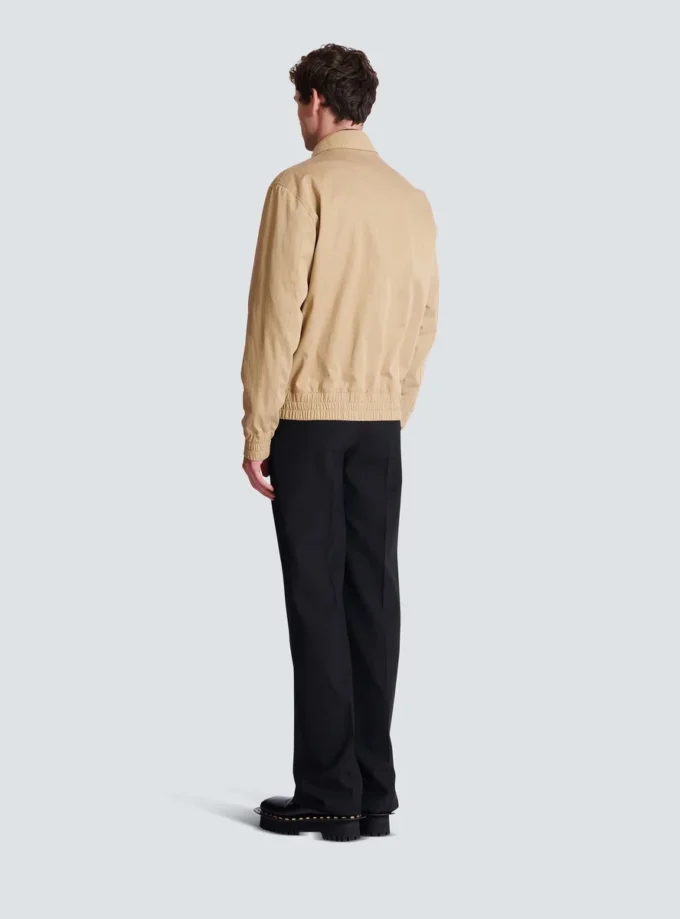 Cotton canvas bomber jacket
