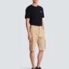 Cotton canvas cargo Bermuda shorts