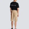 Cotton canvas cargo Bermuda shorts