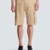 Cotton canvas cargo Bermuda shorts