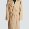 Cotton canvas trench coat