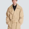 Cotton canvas trench coat