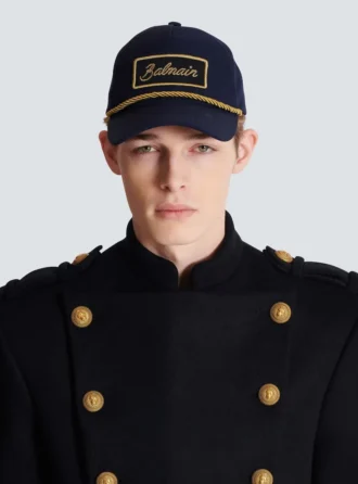 Cotton cap with cord