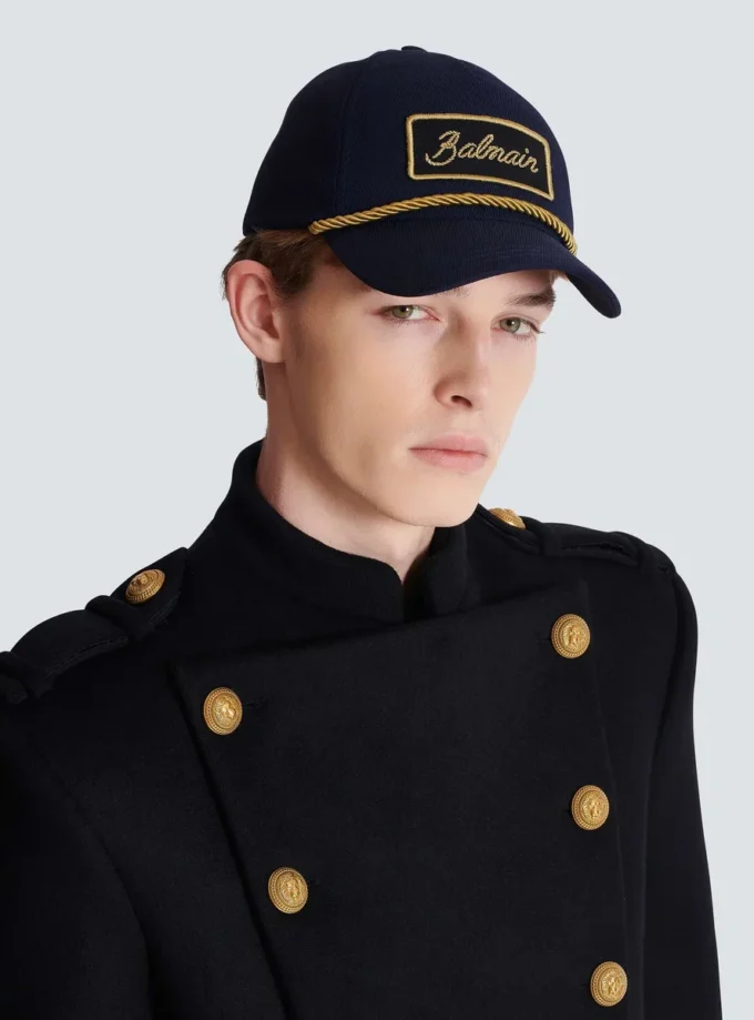 Cotton cap with cord Cotton cap with cord