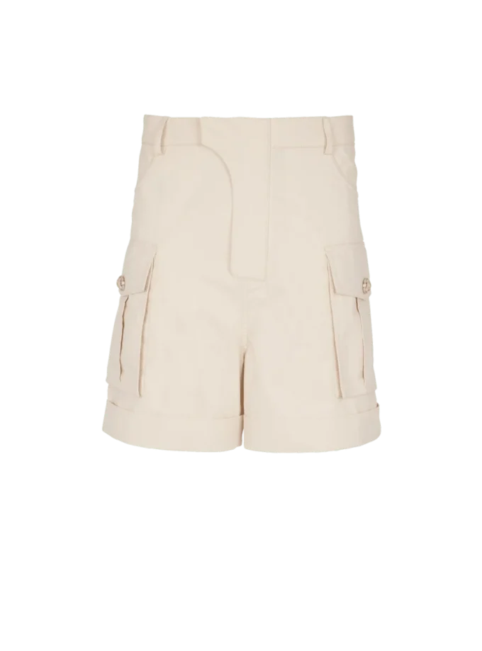 Cotton cargo Bermuda shorts