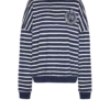 Cotton College Emblem sweatshirt with Breton stripes