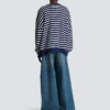 Cotton College Emblem sweatshirt with Breton stripes