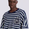 Cotton College Emblem sweatshirt with Breton stripes