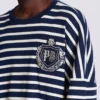 Cotton College Emblem sweatshirt with Breton stripes