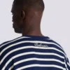 Cotton College Emblem sweatshirt with Breton stripes