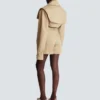 Cotton gabardine shorts with belt
