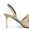 Cotton gabardine slingbacks with piercing