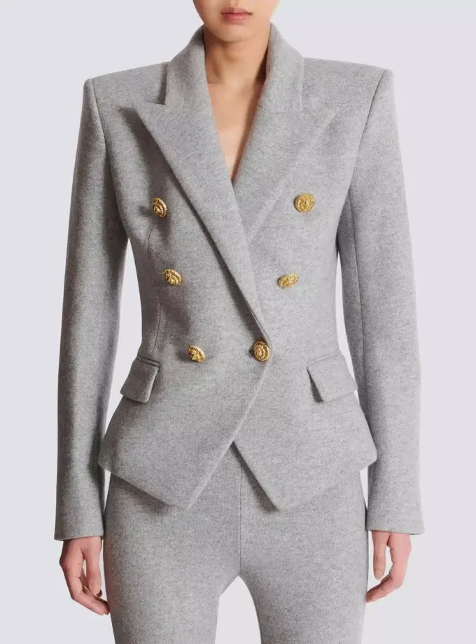 Cotton knit 6-buttons jacket Cotton knit 6-buttons jacket