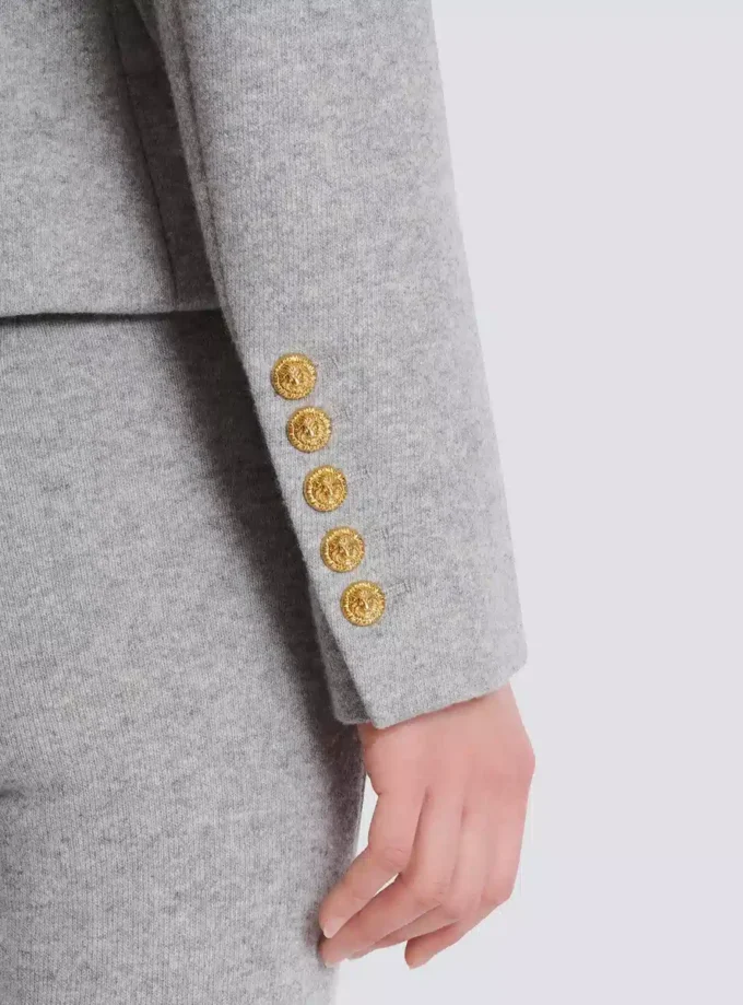Cotton knit 6-buttons jacket Cotton knit 6-buttons jacket