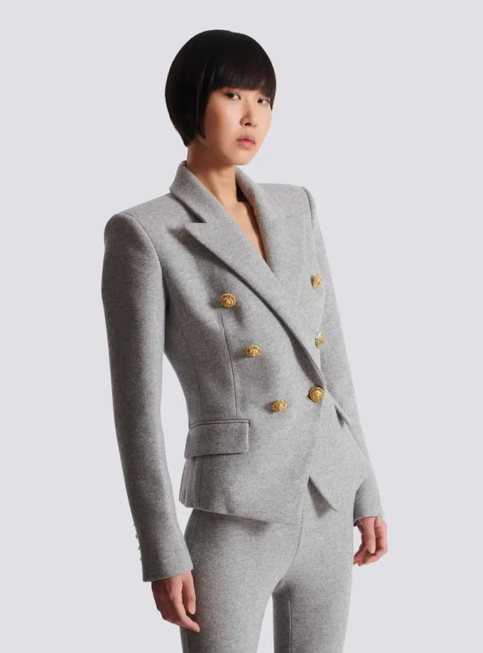 Cotton knit 6-buttons jacket Cotton knit 6-buttons jacket