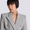 Cotton knit 6-buttons jacket Cotton knit 6-buttons jacket