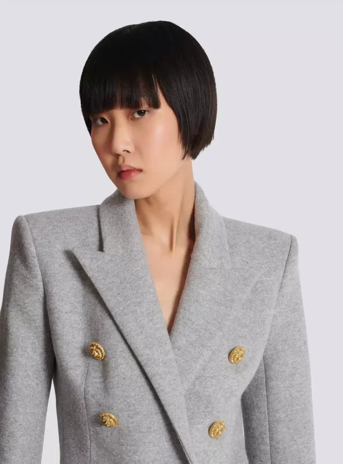 Cotton knit 6-buttons jacket Cotton knit 6-buttons jacket