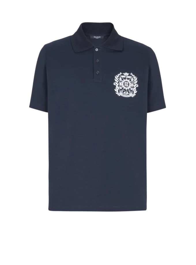 Cotton polo shirt with Écusson print Cotton polo shirt with Écusson print