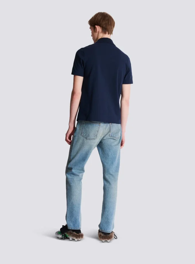 Cotton polo shirt with Écusson print Cotton polo shirt with Écusson print