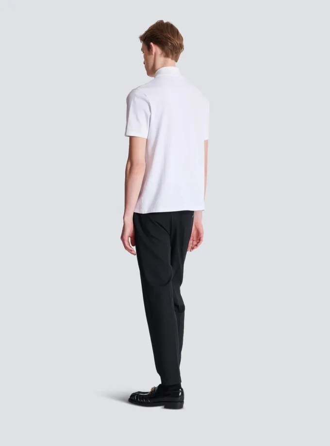 Cotton polo shirt with Écusson print Cotton polo shirt with Écusson print