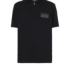 Cotton polo shirt with leather Balmain Couture label Cotton polo shirt with leather Balmain Couture label